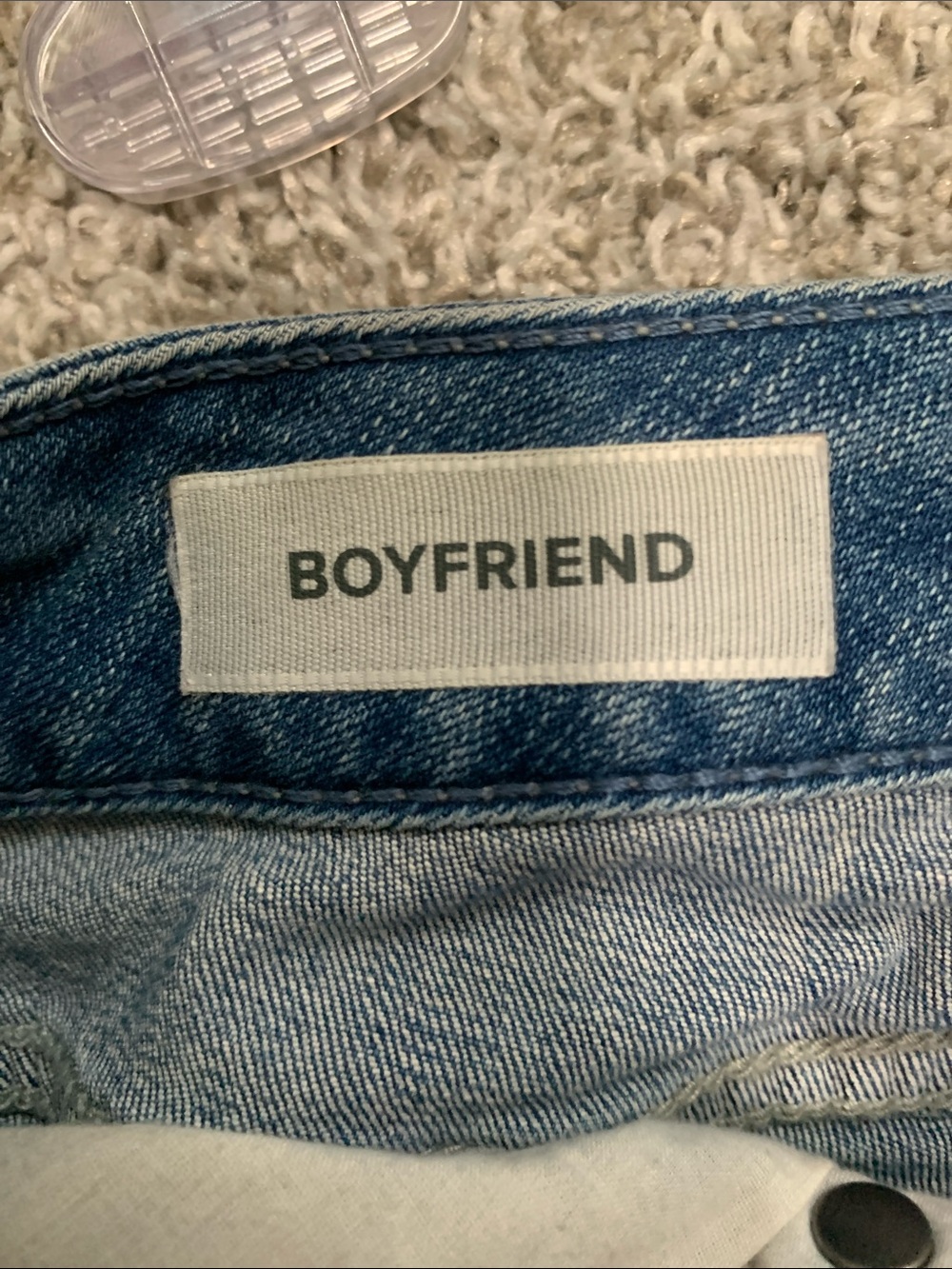 torrid Light Wash Blue Distressed Lace Panels Boyfriend Jeans - Picture 10 of 11